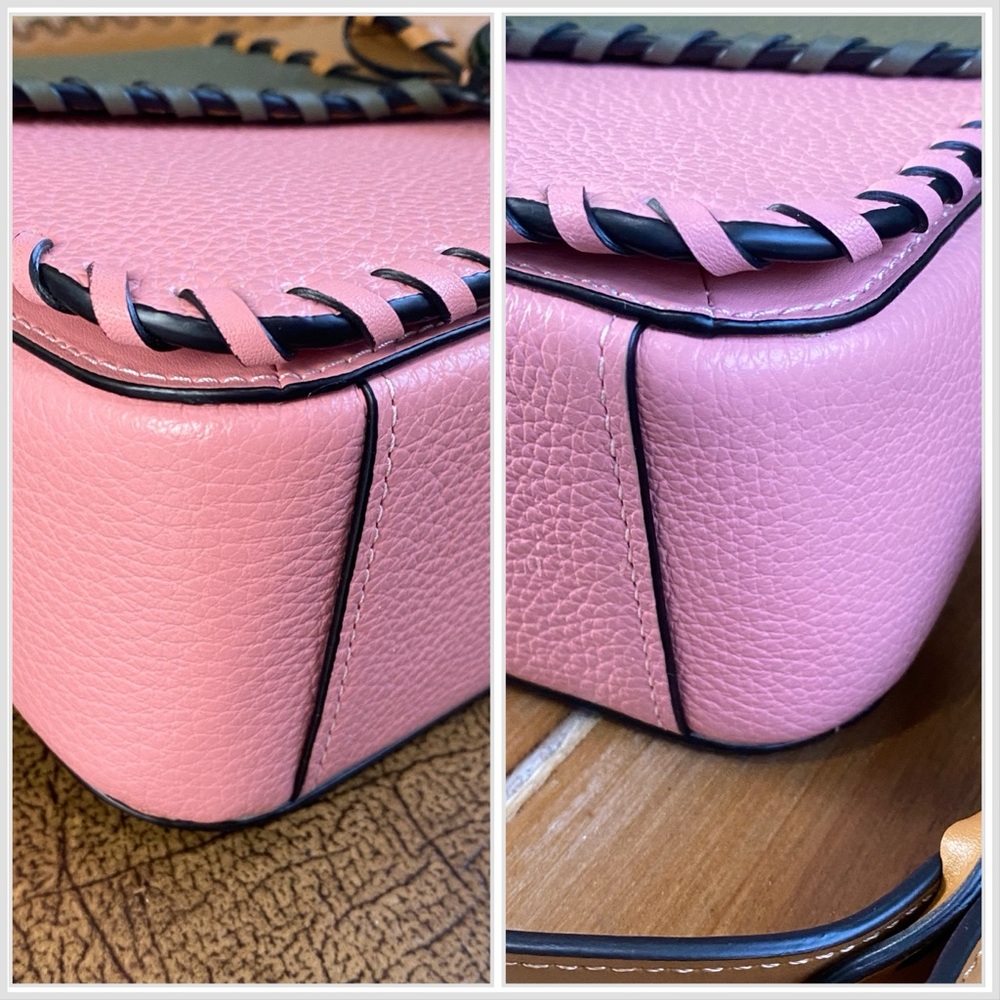 Coach Georgie Whipstitch Colorblock Leather Shoulder/Crossbody Bag - Picture 12 of 15